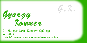 gyorgy kommer business card