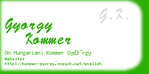 gyorgy kommer business card